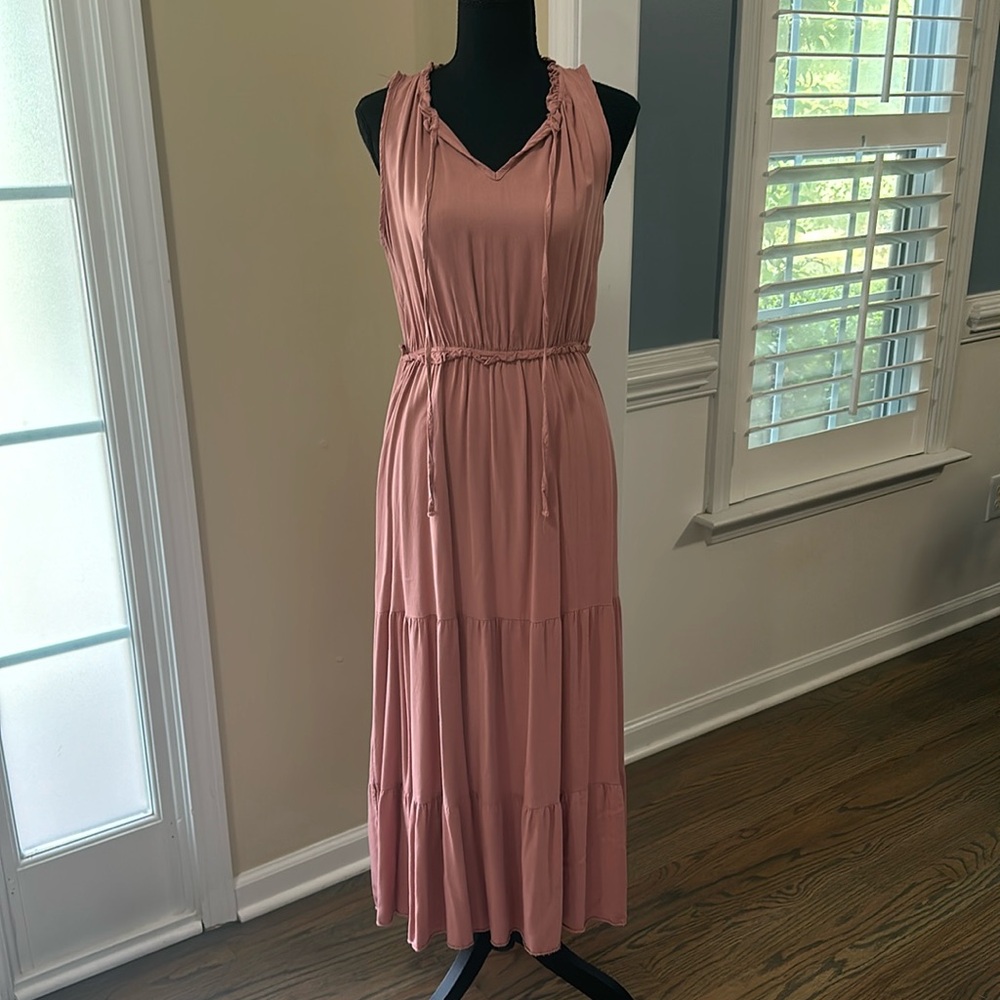Boho mauve maxi dress size M
